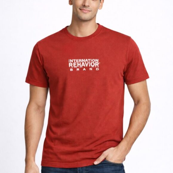 Polo Casual Guinda Estampada Ripping