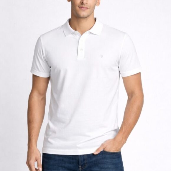 Polo Camisero Interlock Clasico Blanco Request
